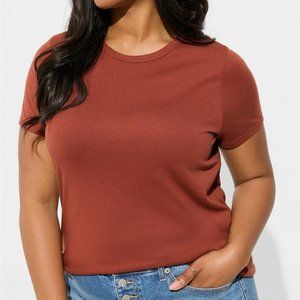 Torrid Classic Fit Tee Madder Brown Size 2 NWT